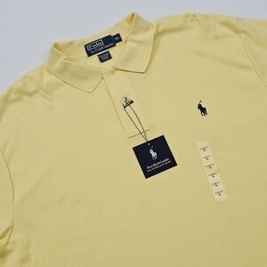 NEW Polo Ralph Lauren Shirt Mens XL Yellow Pony Logo Interlock Classic Preppy